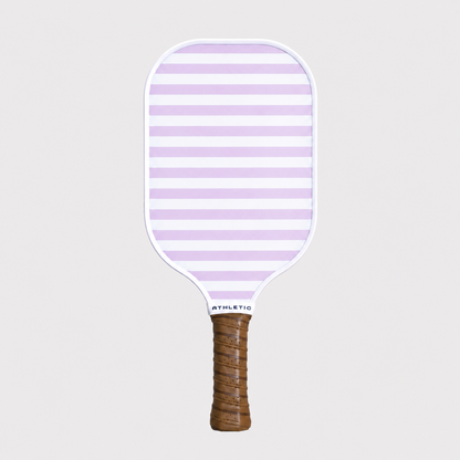 Sunset Club pink solid and stripe pickleball paddle by Coastal Athletic