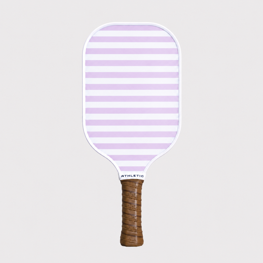Sunset Club pink solid and stripe pickleball paddle by Coastal Athletic